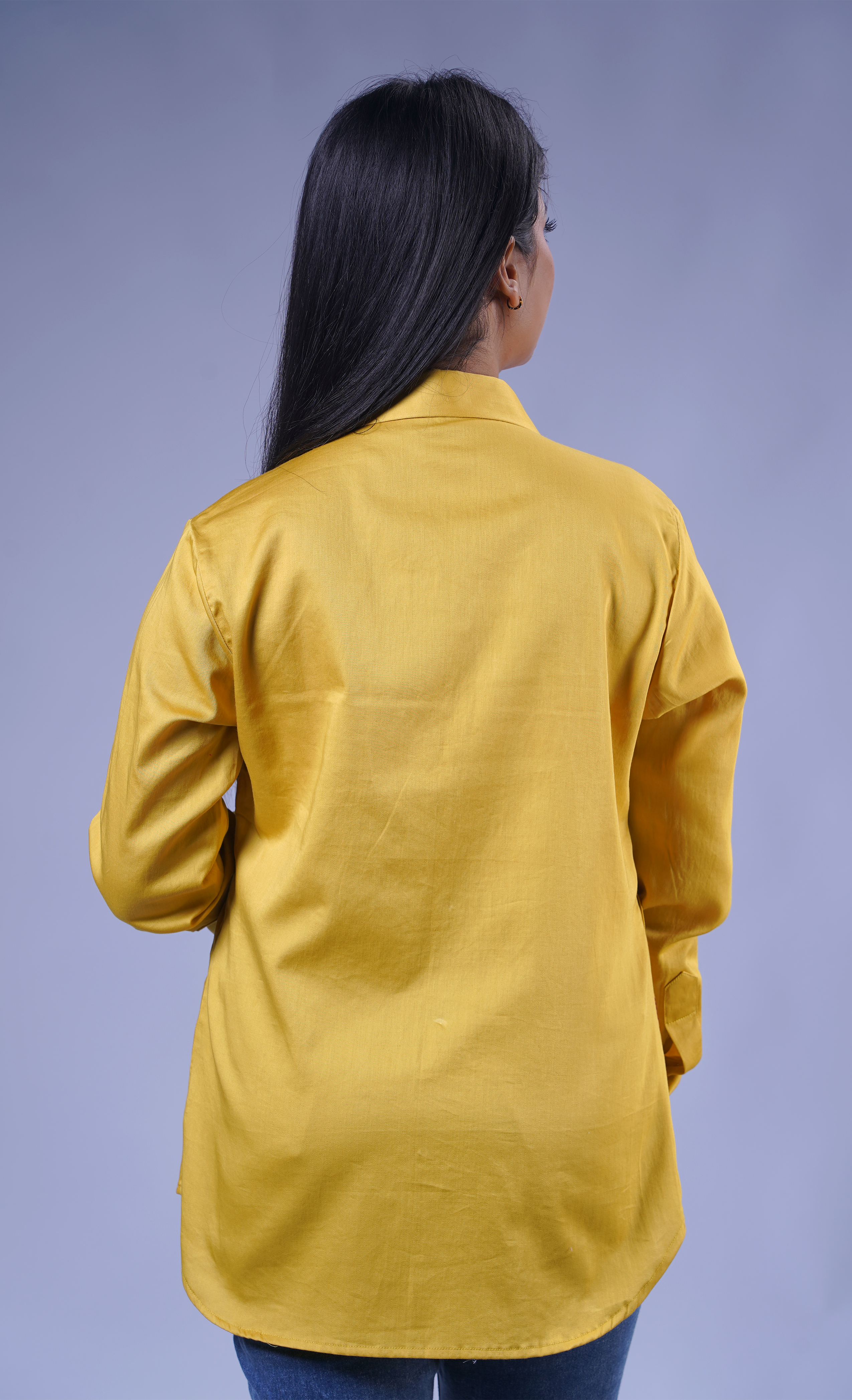 Trevae - The Golden Yellow pintucks cotton Shirt