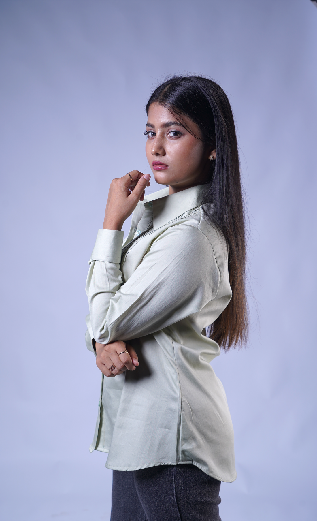 Trevae - The Verde Ligne pintucks cotton shirt