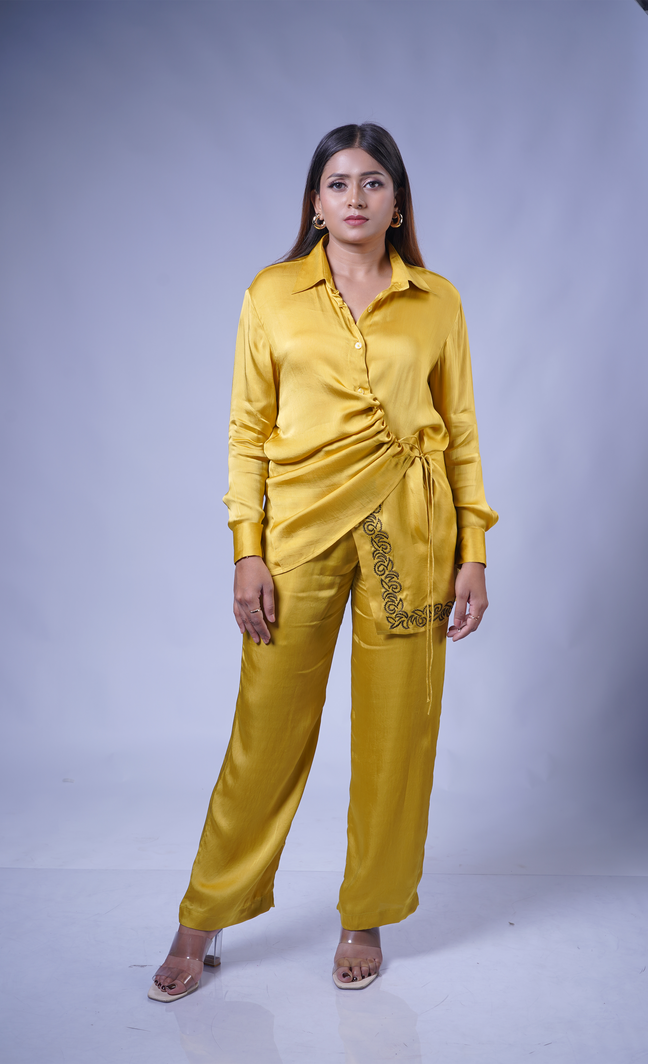 Trevae - The Marigold Muse Golden wrap co-ord set