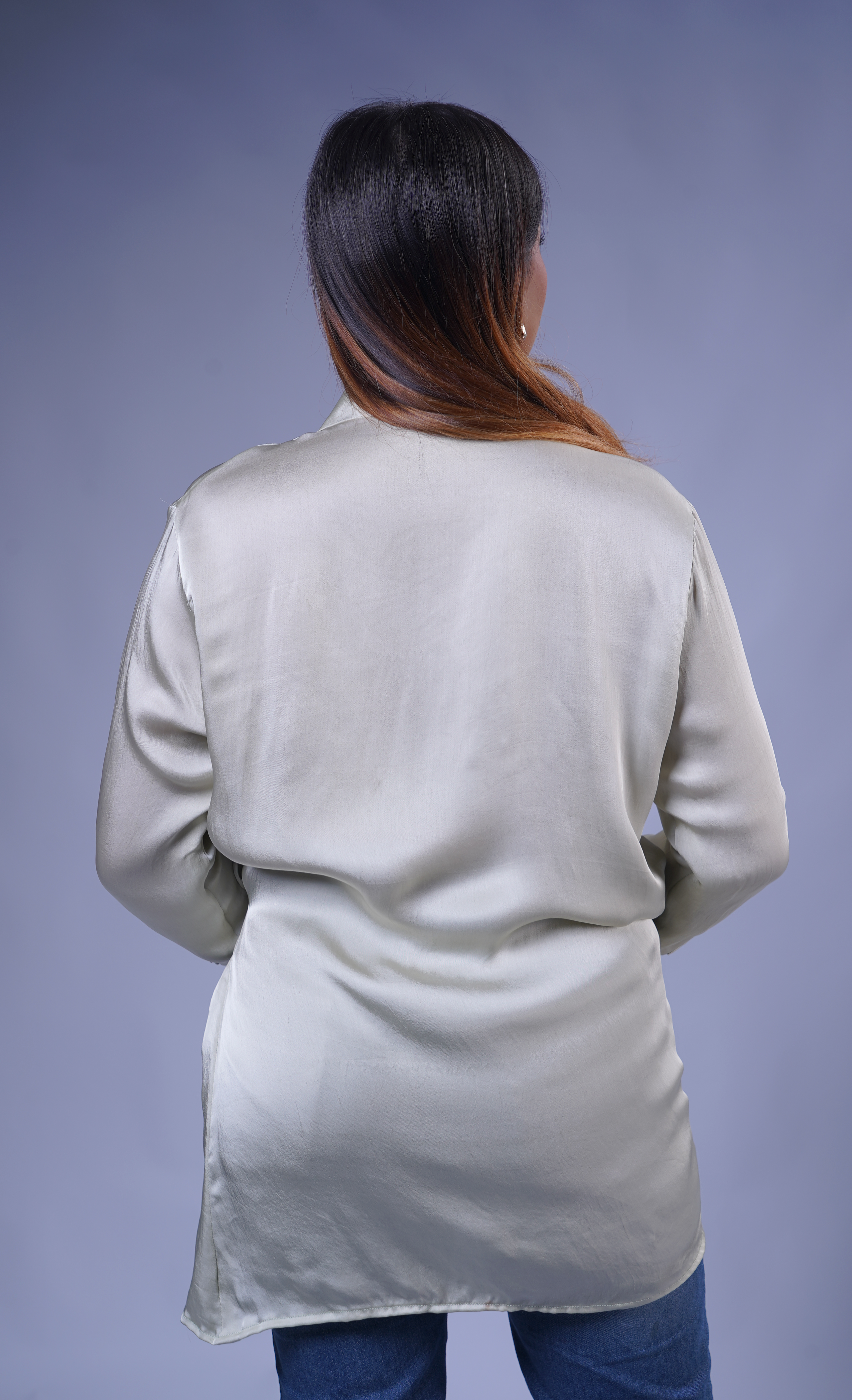 Trevae - The Sage Mist Satin Shirt