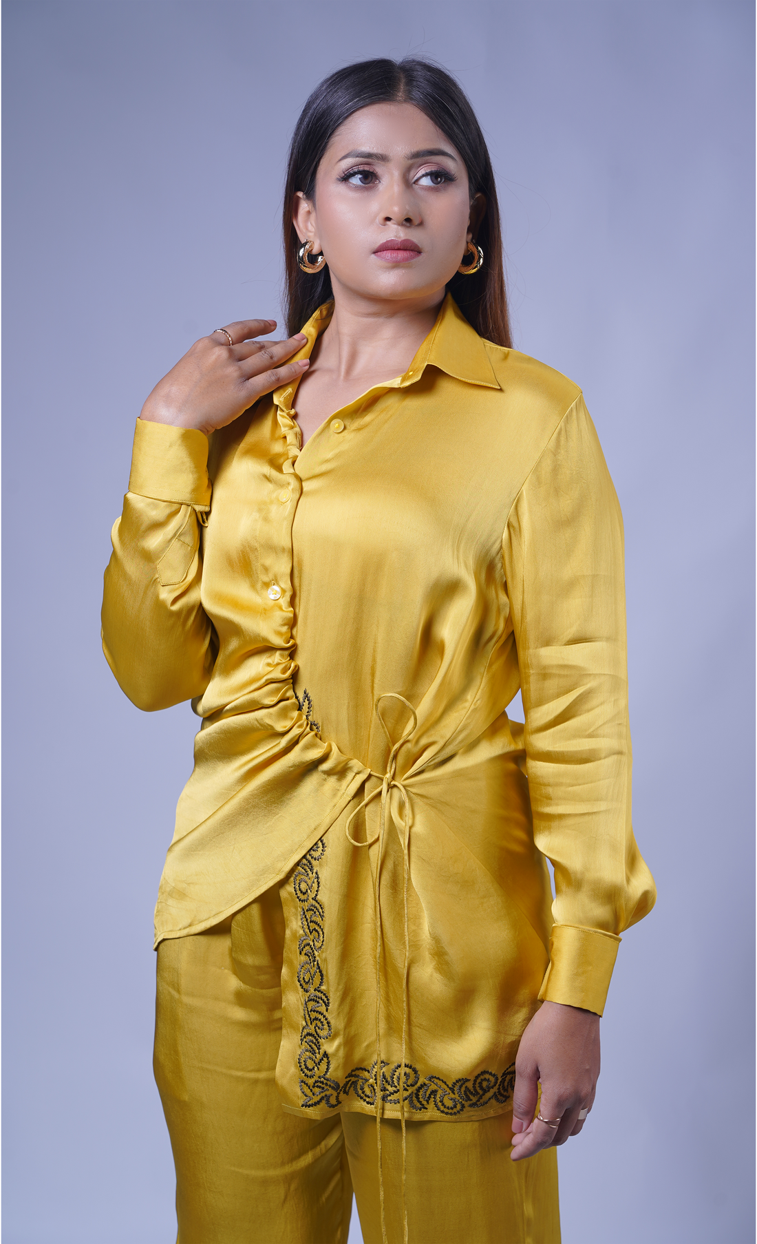 Trevae - The Marigold Muse Golden wrap co-ord set