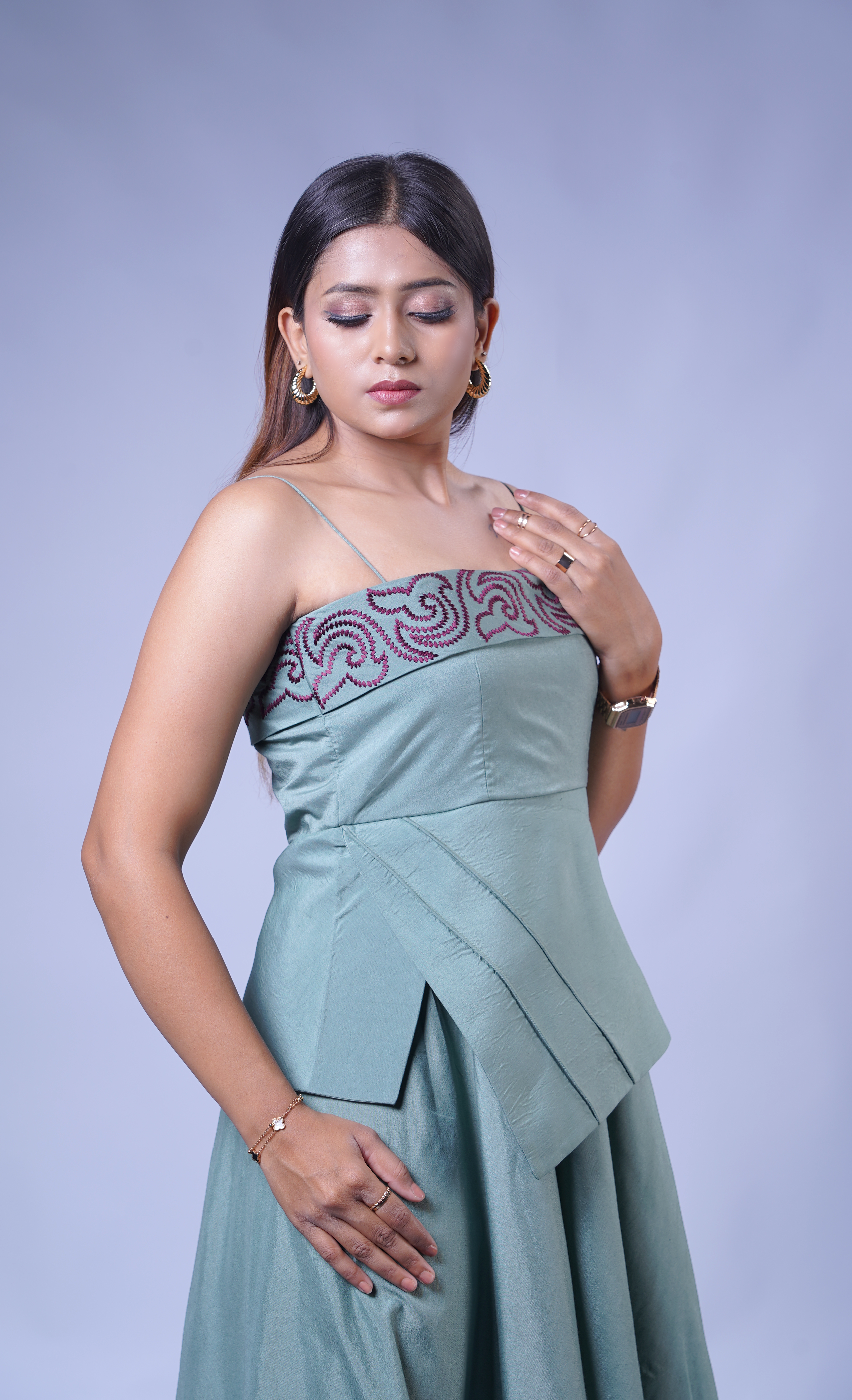 Trevae - The Wild Mint Drape Dress