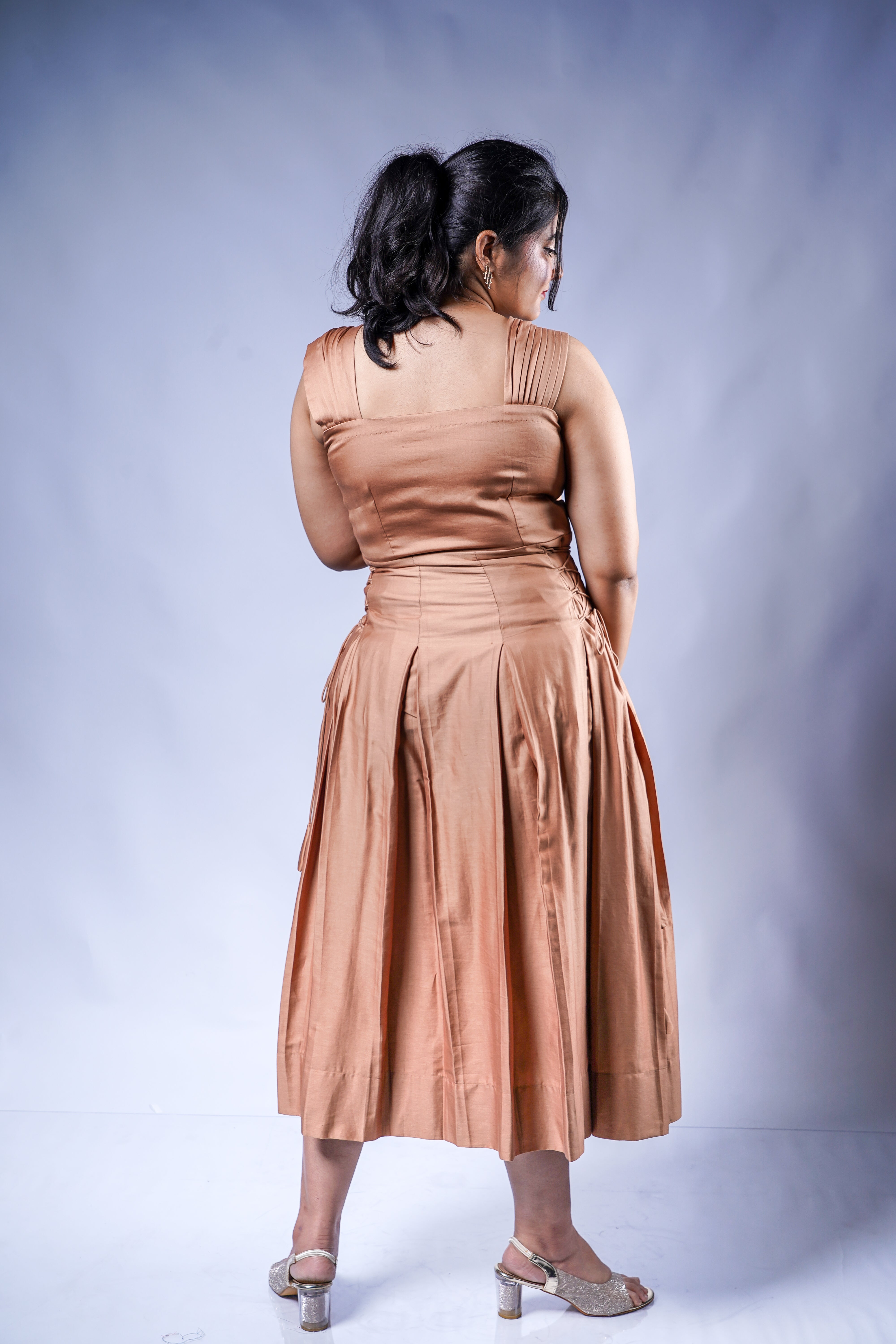 Trevae’s  Rustleaf  Panel Midi  Dress
