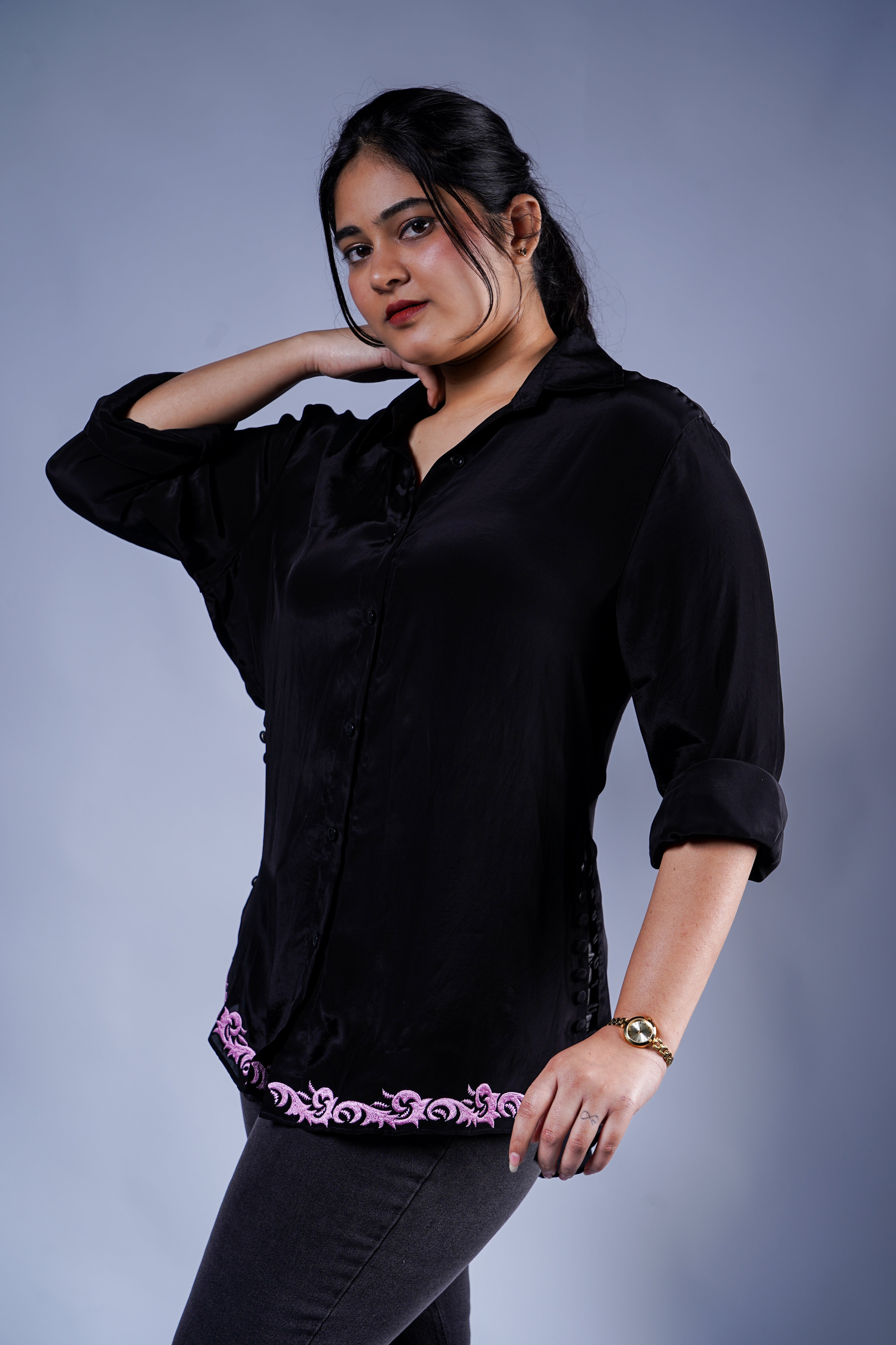 Trevae’s  Midnight   Bloom  Shirt