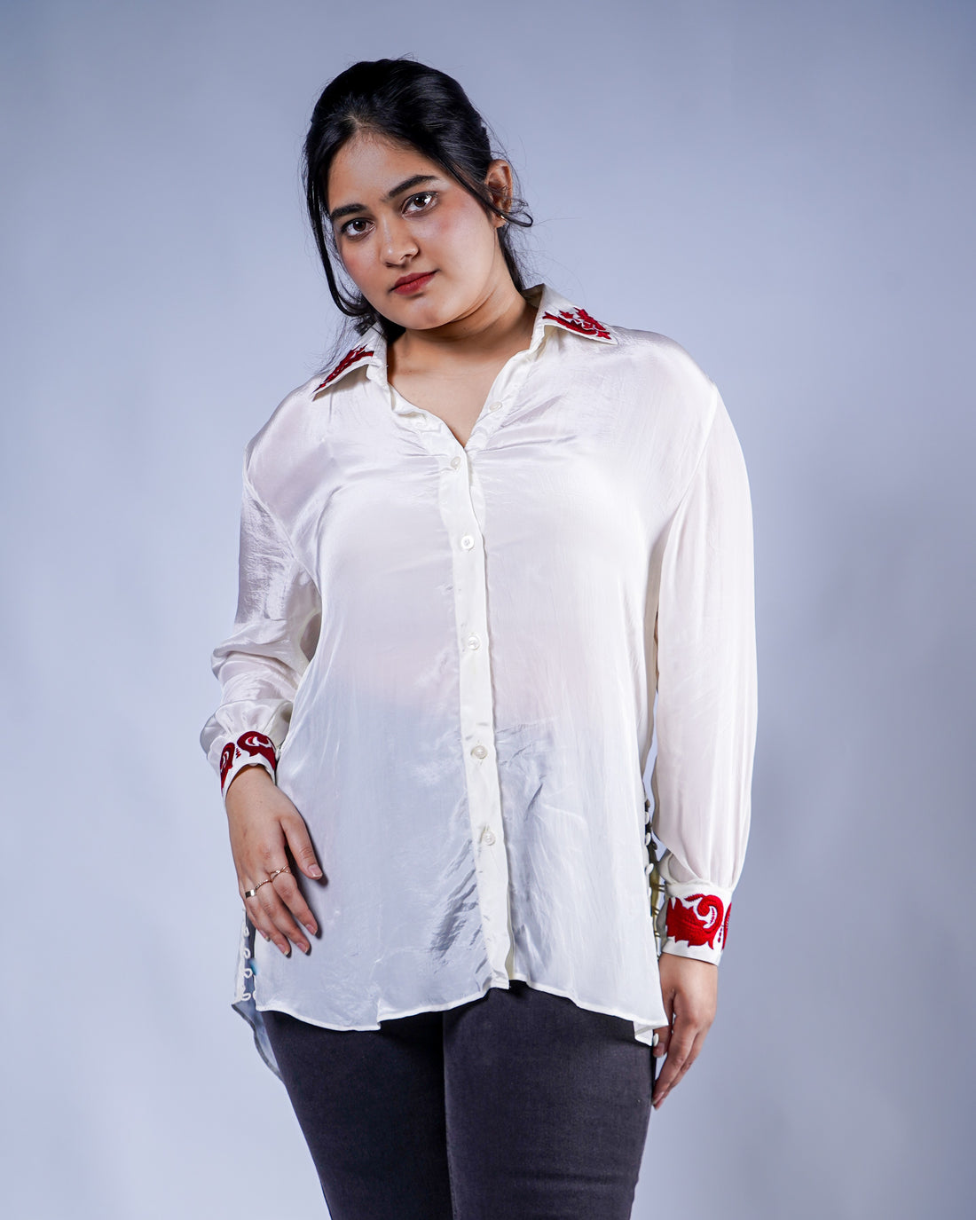 Trevae’s Ivory Leaf Shirt