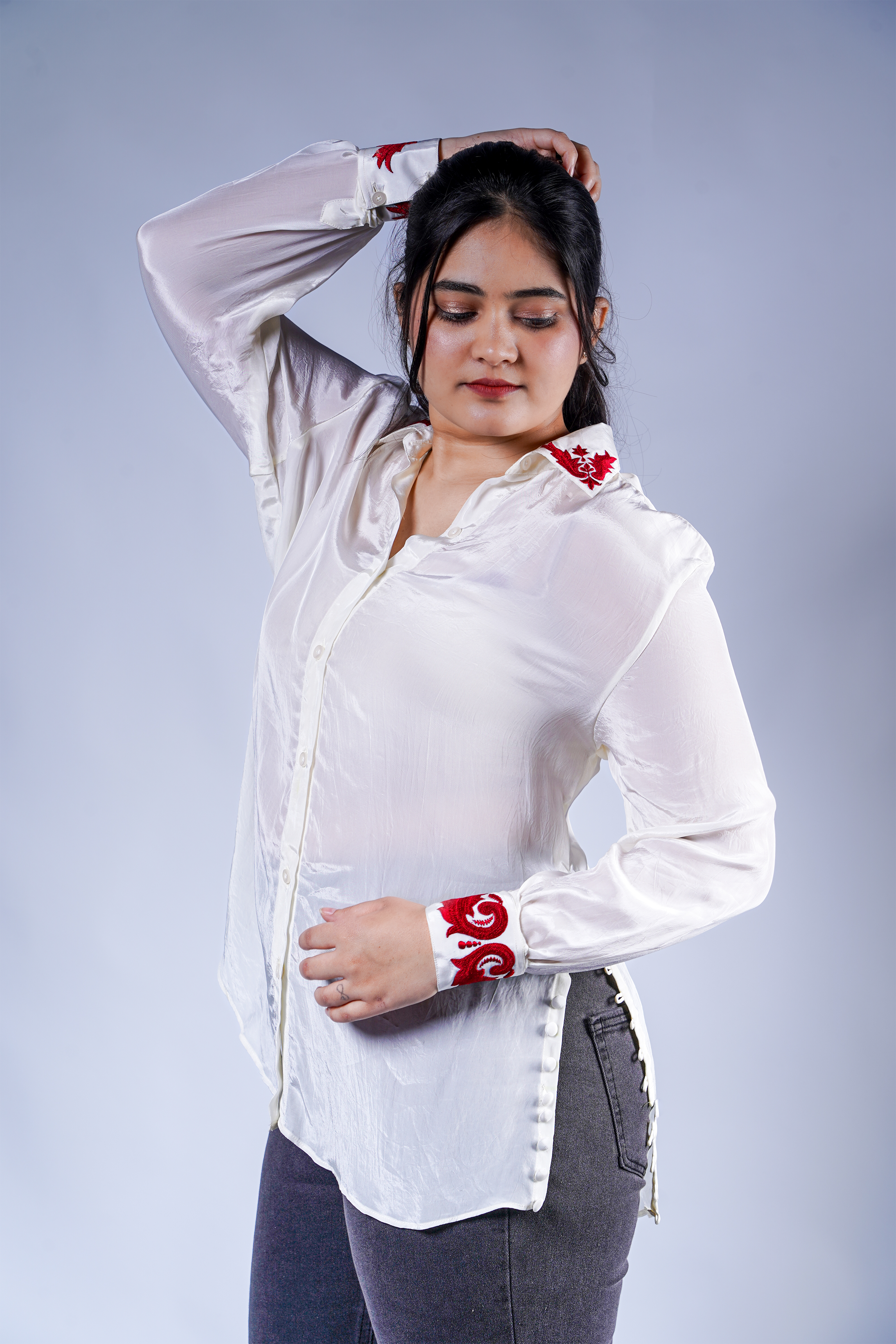 Trevae’s Ivory Leaf Shirt