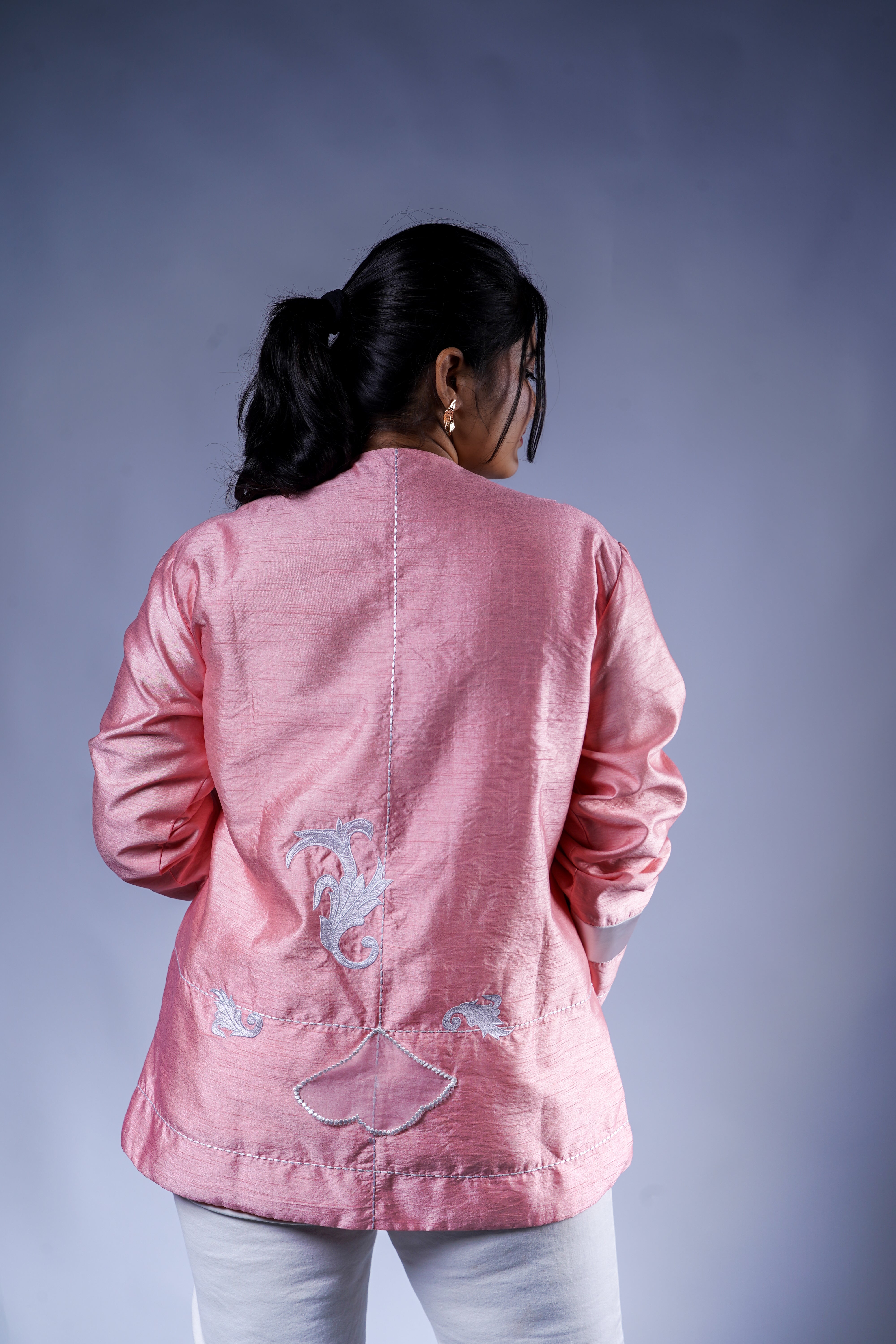Trevae’s Soft  Coral Bloom  Jacket