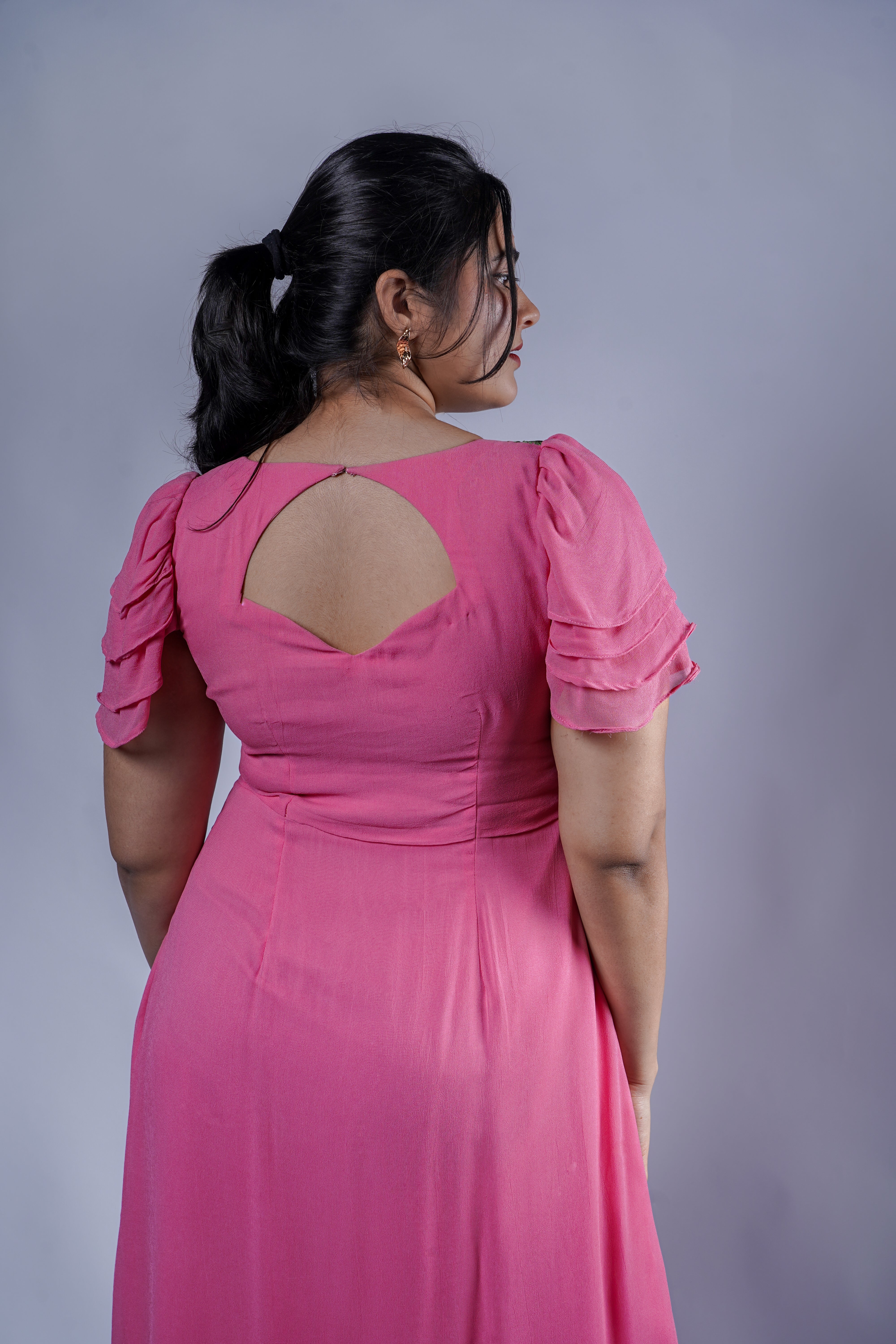 Trevae’s  Petal  Whisper Midi  Dress