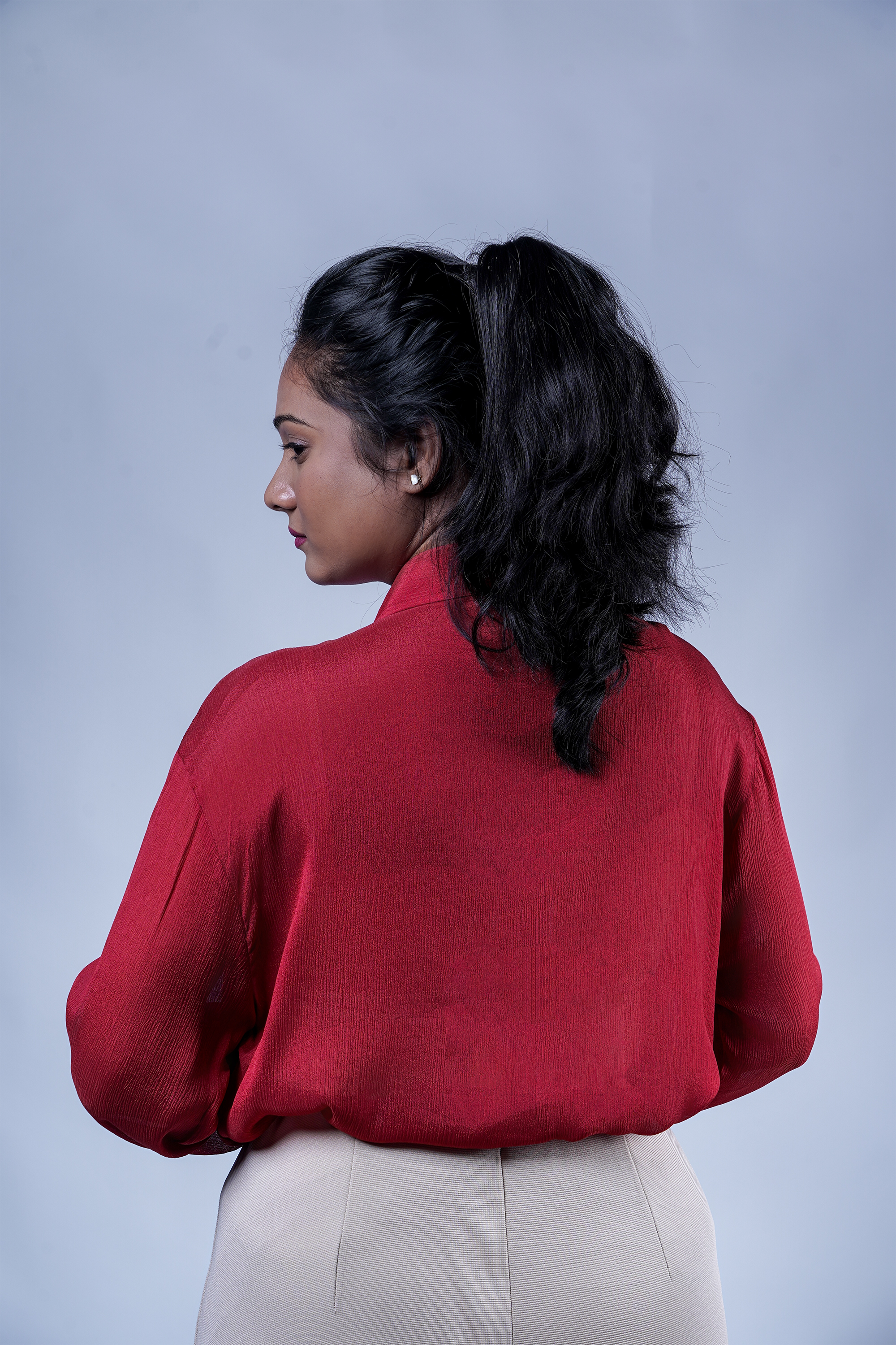 Trevae’s  Rust  Chinnon  Ruffles  Shirt