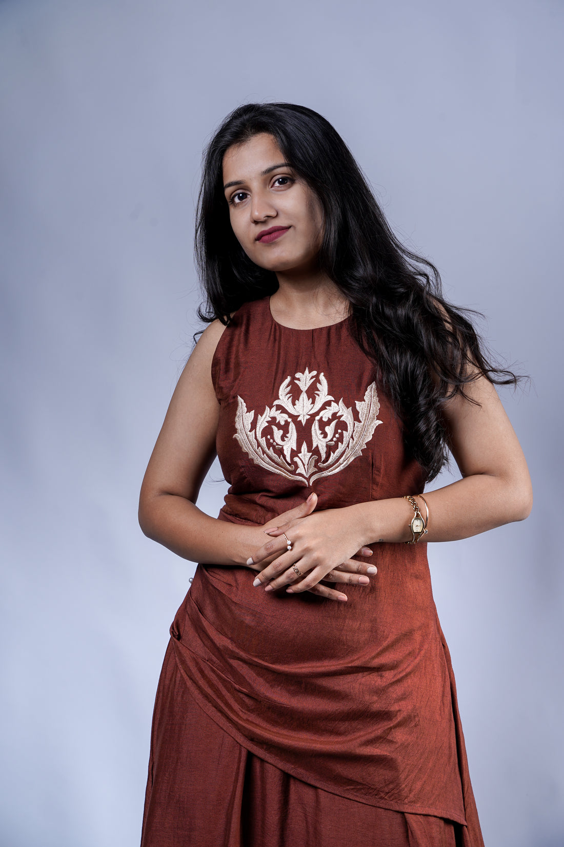 Trevae’s  Earthbound  Halter Midi  Dress