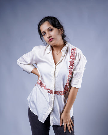 Trevae’s  Ivory Vine  Signature  Shirt