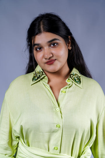 Trevae’s  Fernveil  Wrap  Shirt