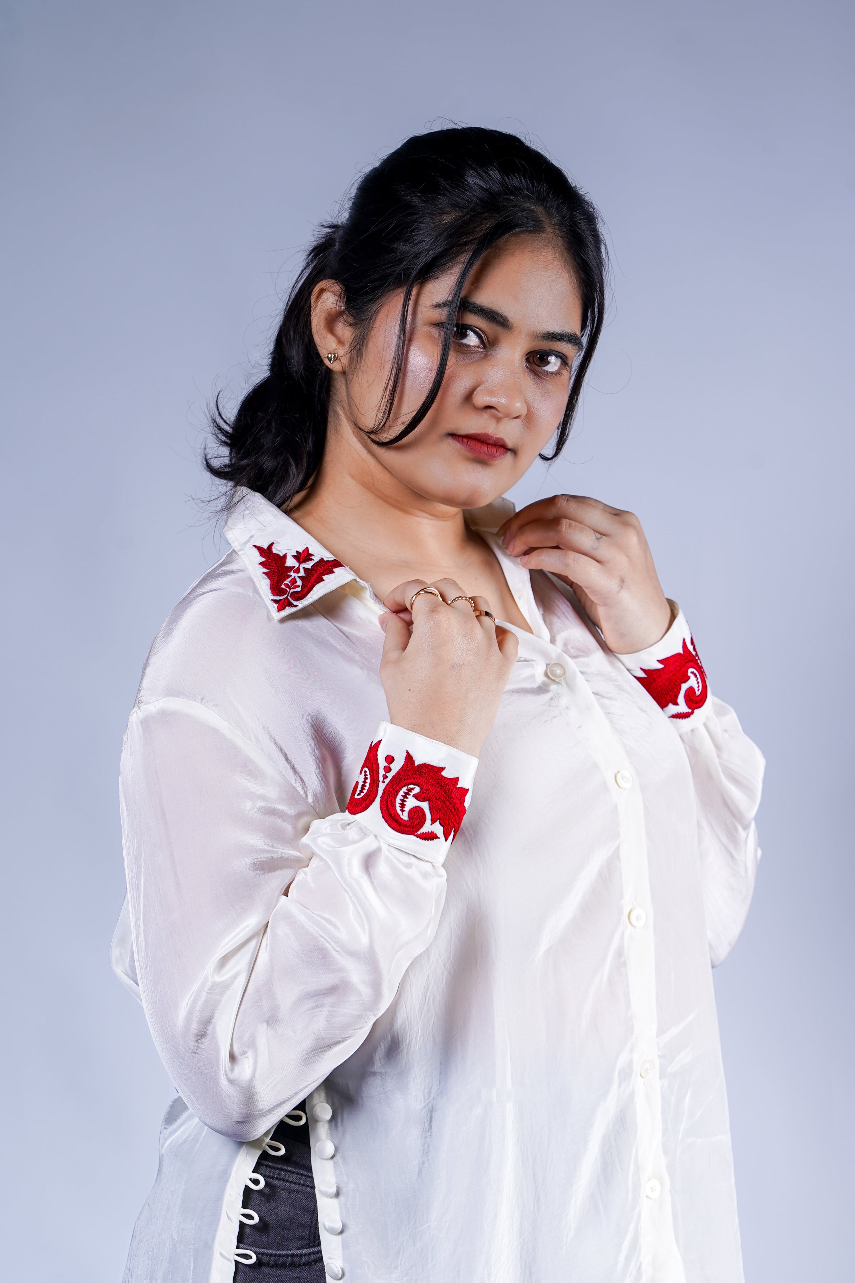 Trevae’s Ivory Leaf Shirt