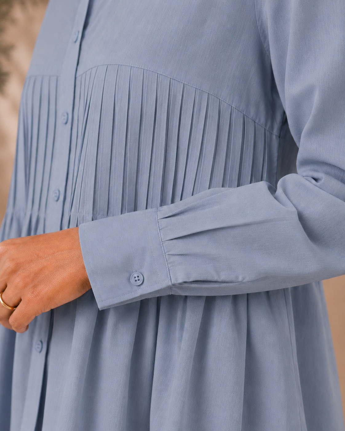 Trevae Morning Mist Pintuck Shirt