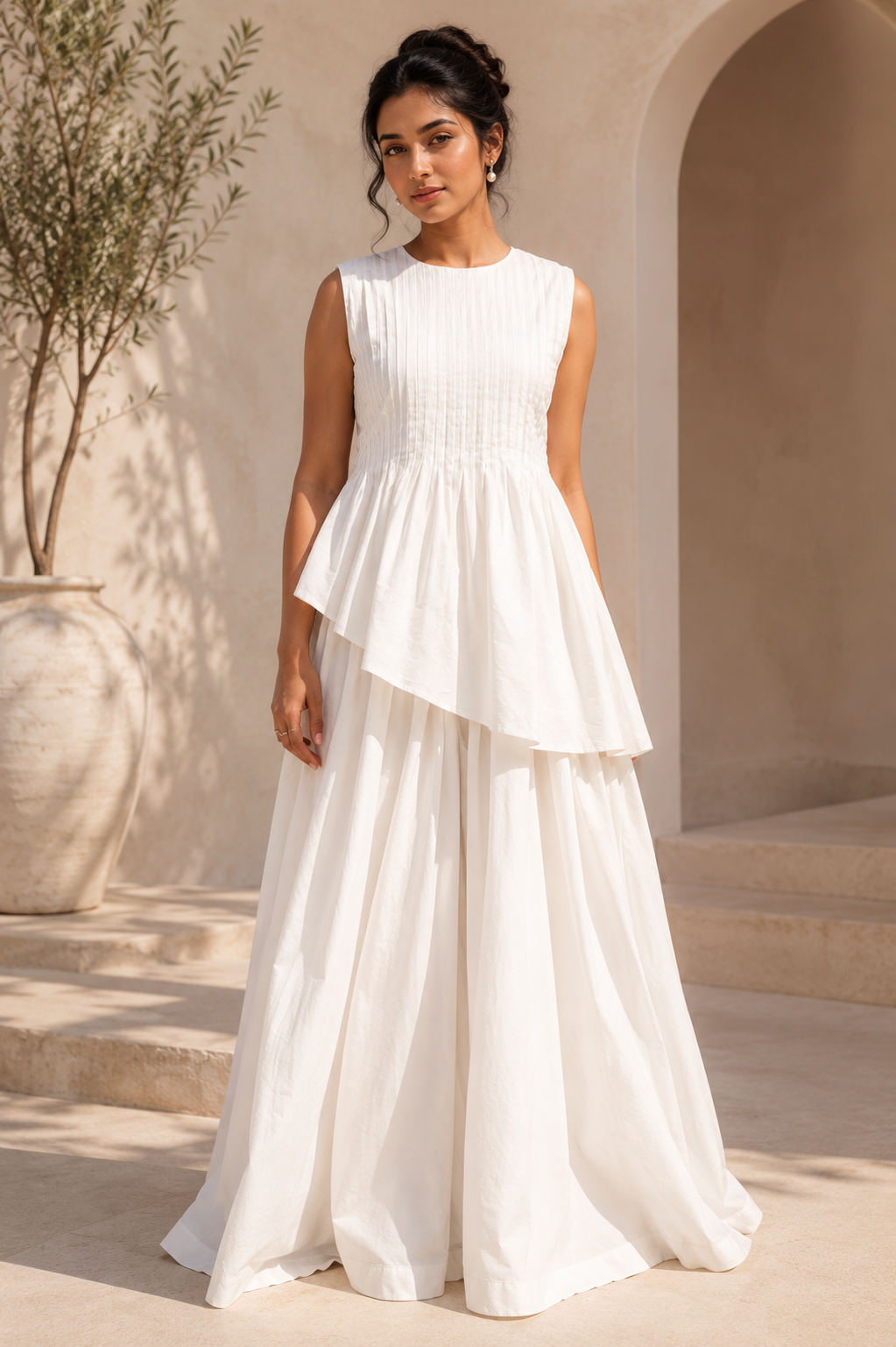 Trevae Pearl Pinset Layered Skirt Set