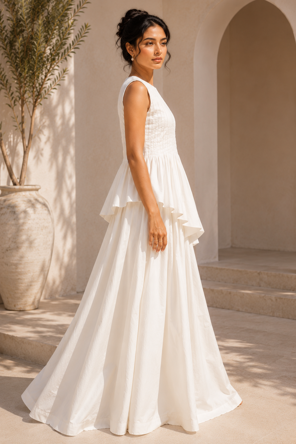 Trevae Pearl Pinset Layered Skirt Set