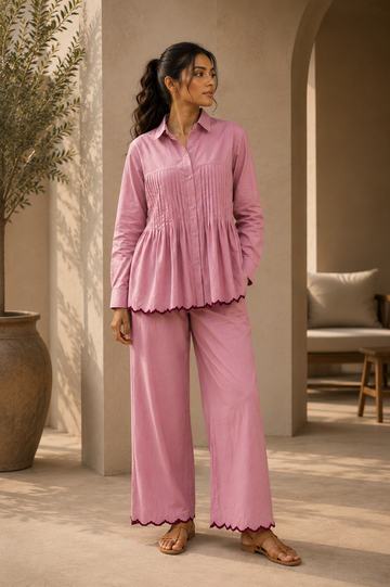 Trevae Blush Scallop Co-Ord Set